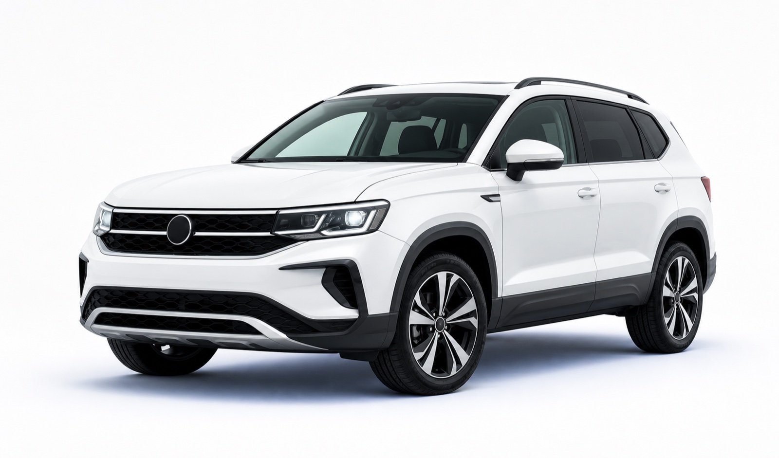 Volkswagen Taos на светлом студийном фоне